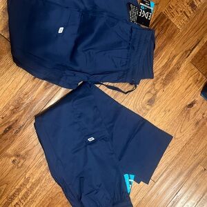 Navy Blue small petite scrub pants EDGE brand
